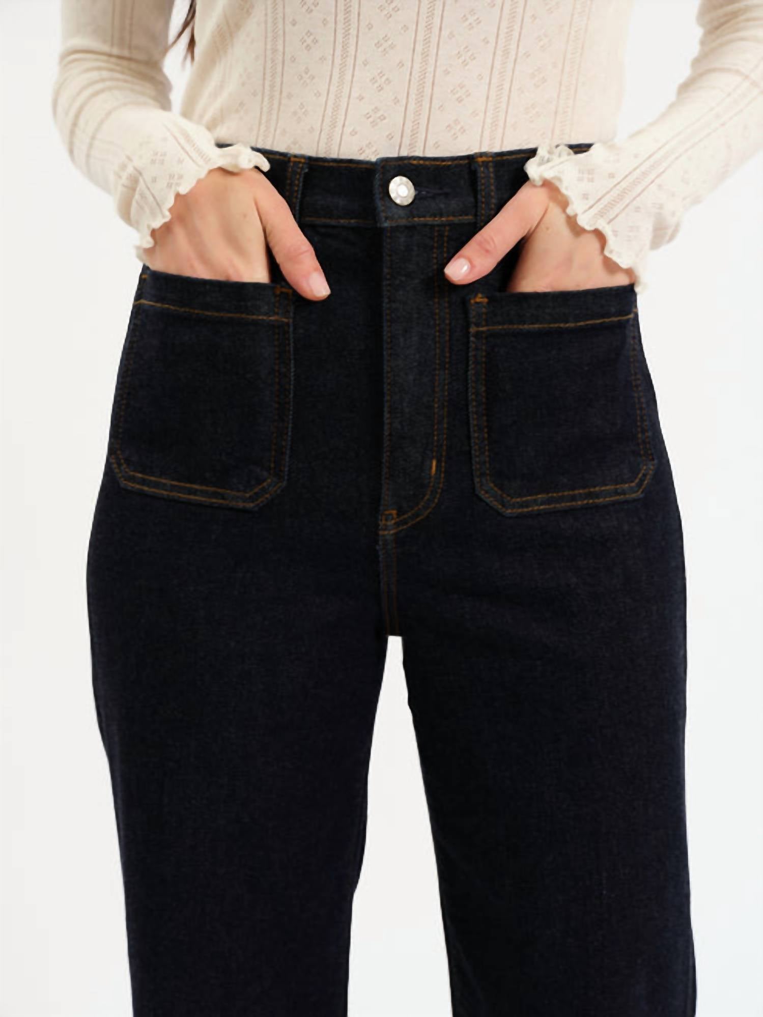 DAZE Far Out High Rise Wide Leg Jeans in rinse - women's jeans - view 4