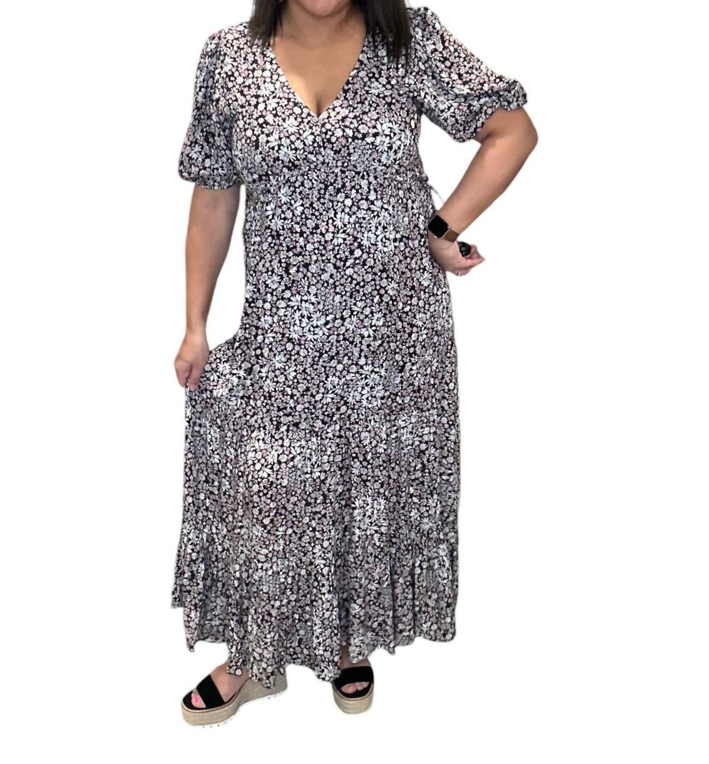 Saltwater Luxe - Short Sleeve Seventies Daisy Maxi Dress