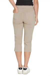 Multiples - Pull-on Capris Pants With Back Pockets