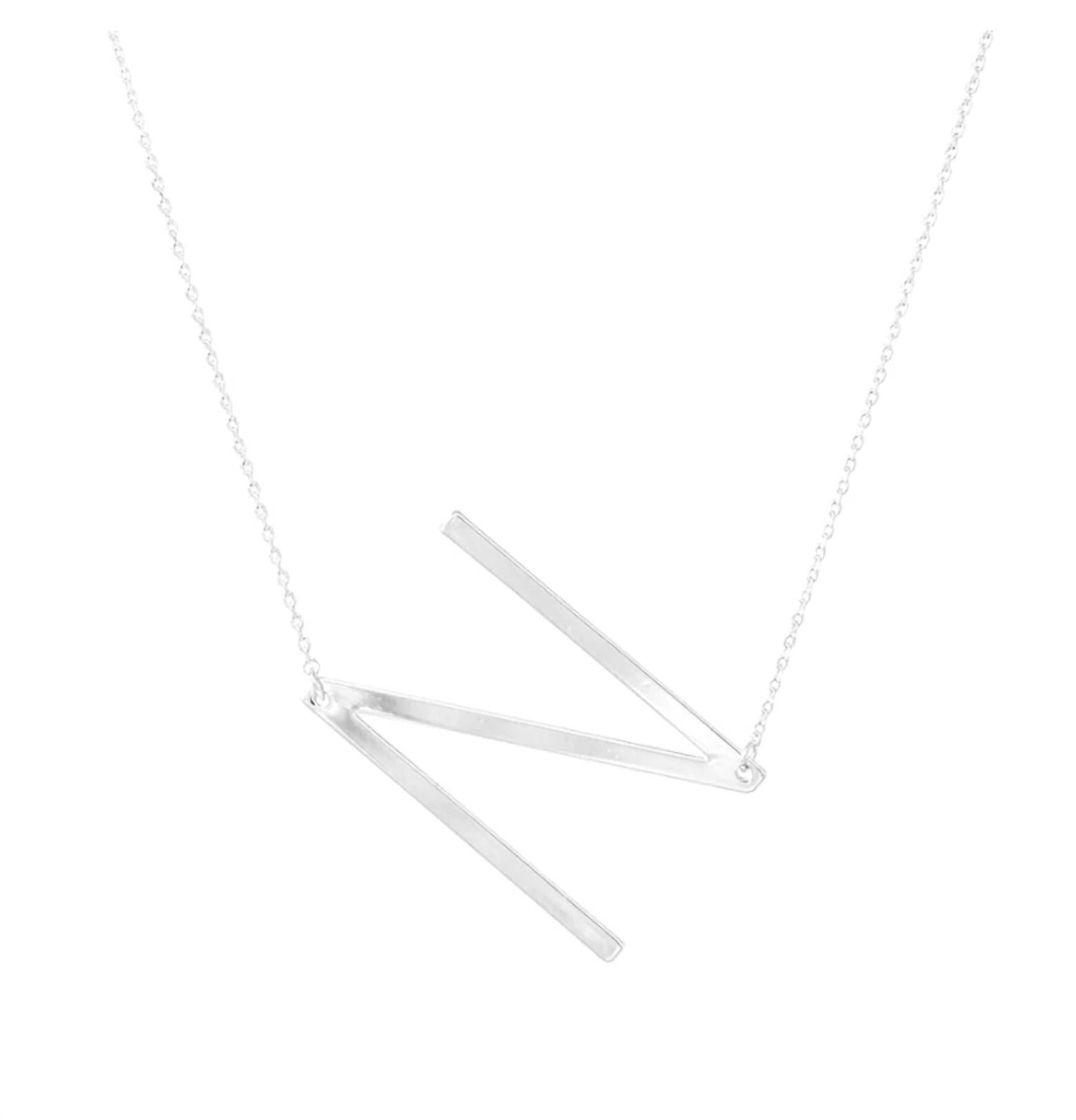 Sideways Initial Necklace N