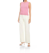 Fifteen Twenty Kimmy Keyhole Sweater Tank in pink - women's sweater - detail view