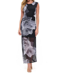 Ariella - Ruched Sleeveless Maxi Dress