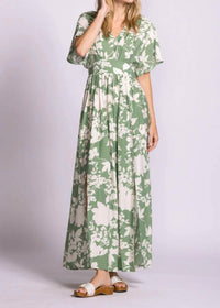 Pink Martini - Women's Palm Vine Maxi Dress