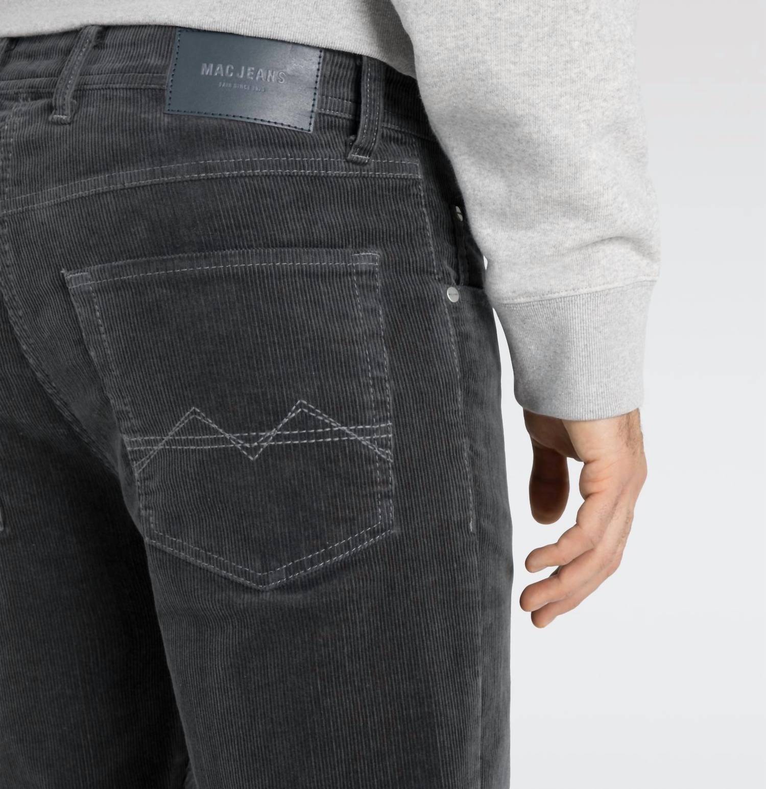 MAC Jeans Arne Corduroys Jeans in washed black - men's jeans - alternate view