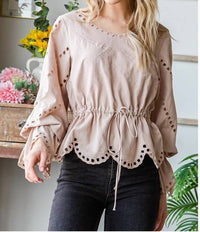 Oli & Hali - Coco Peasant Top