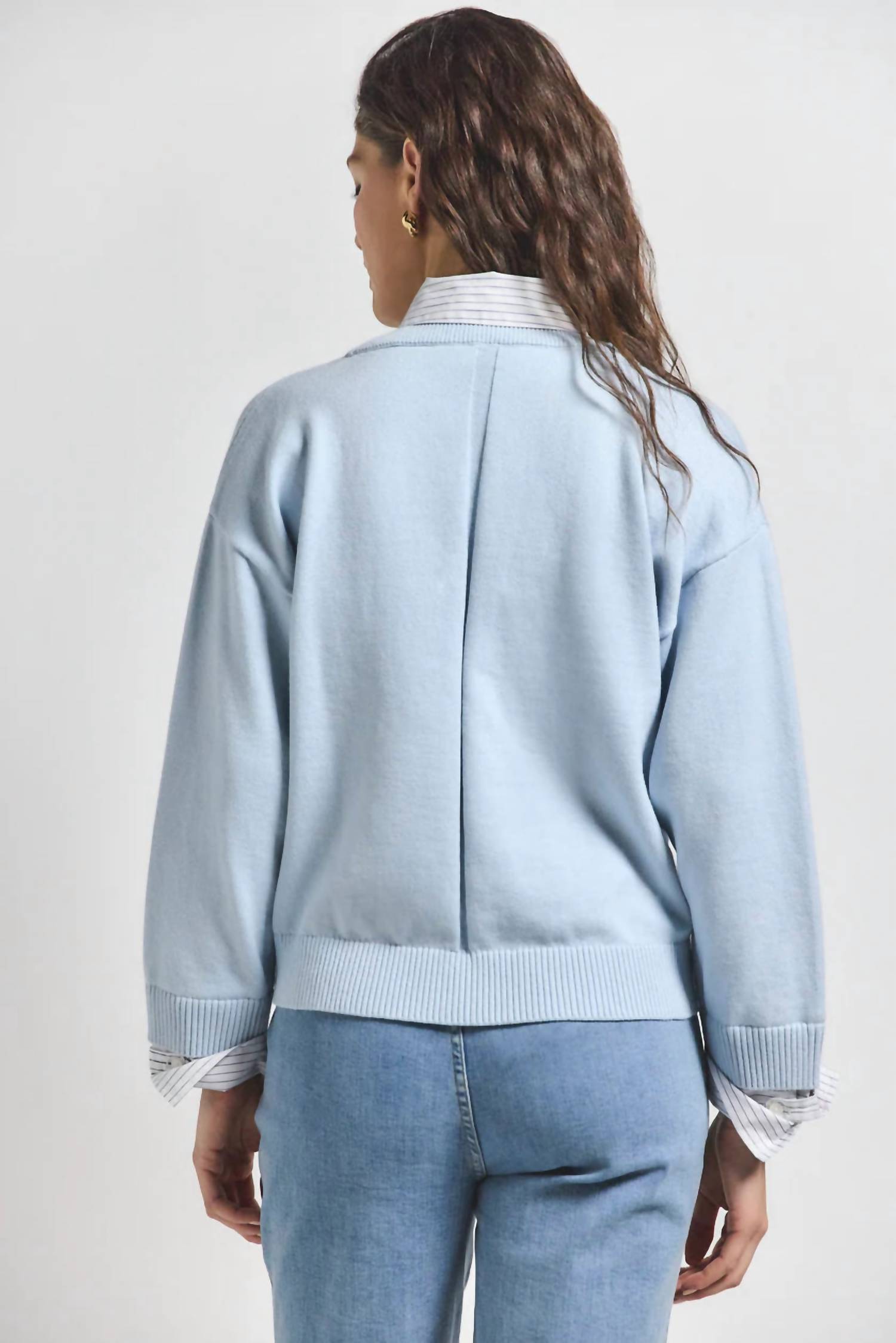 Derek Lam 10 Crosby - Rida Mixed Media Sweater