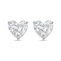 Diana M Jewels - Women's Heart Lab-grown Diamond Stud Earrings (15.00 Tcw) - Grand