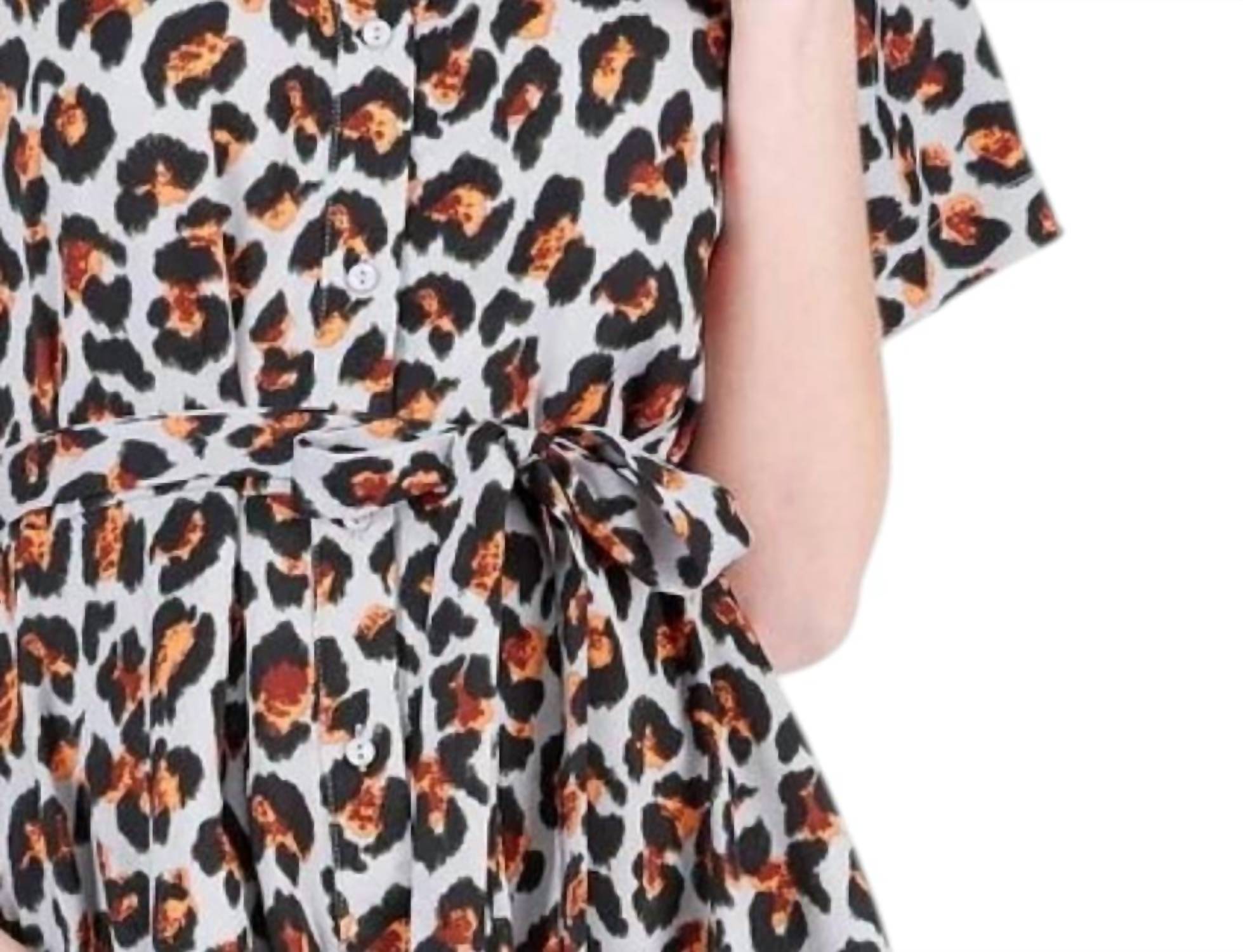 Joy Joy - Button Front Flared Mini Dress