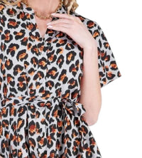 Joy Joy - Button Front Flared Mini Dress