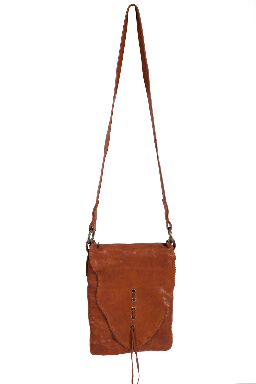 Scully Whipstitch Leather Handbag Purse in cognac - women's bag