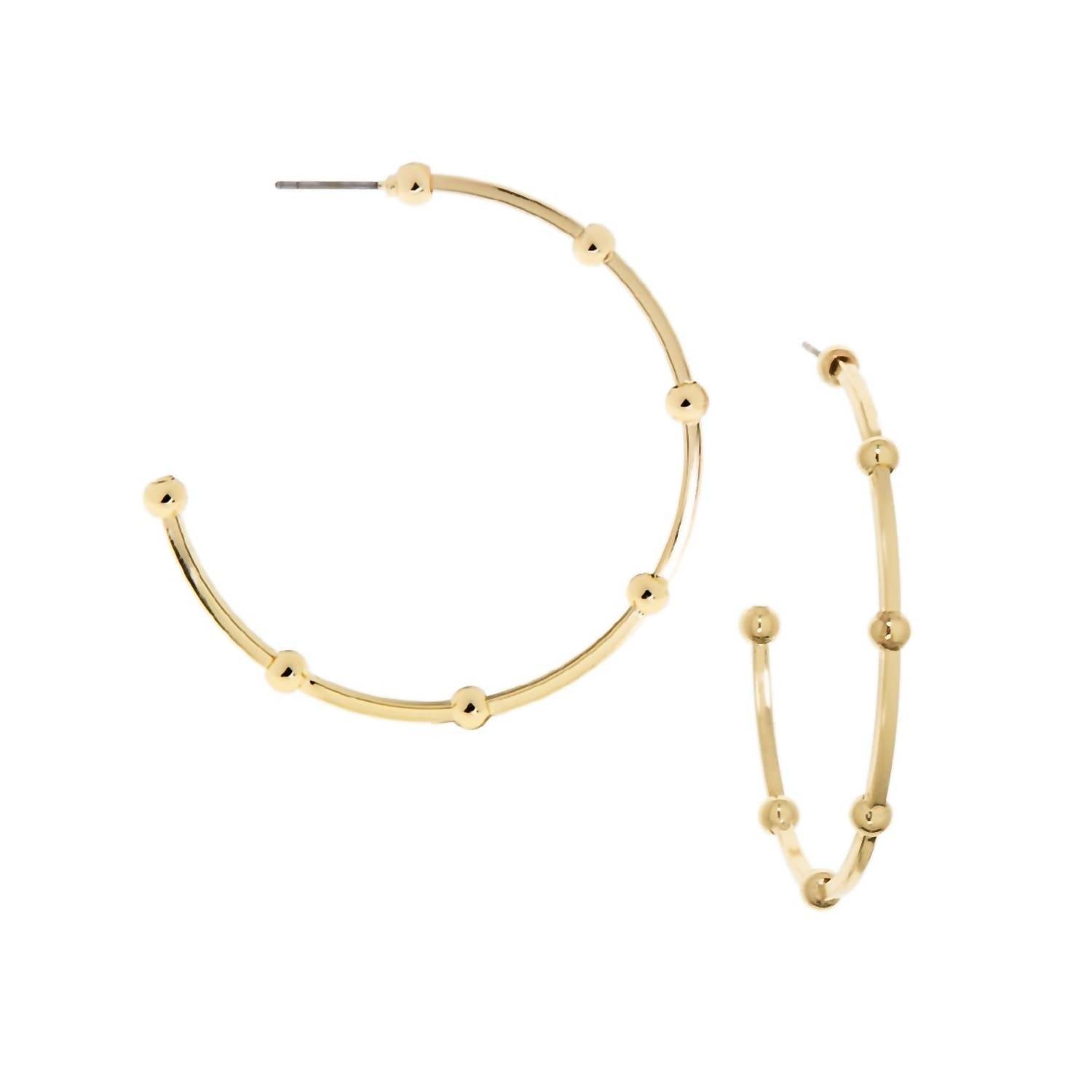 Marlyn Schiff - Spaced Beads Hoops Earrings