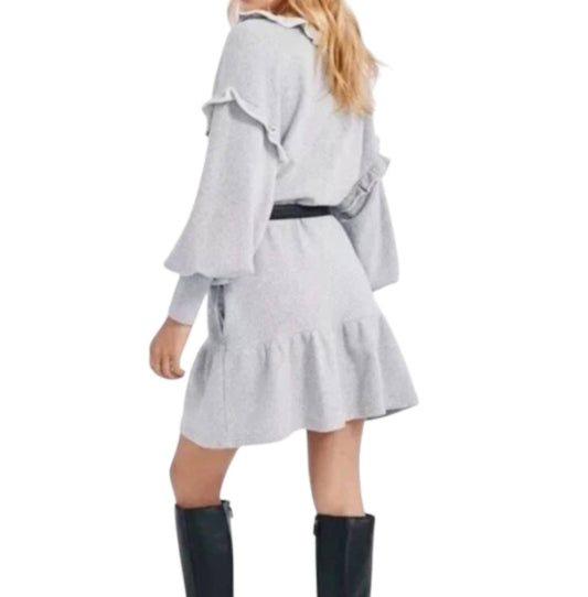 Something Navy - Ruffle Sweatshirt Dress