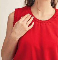 Jodifl Women's Easy Everyday Sleeveless Top in red - women's tank top - view 4