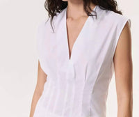 Rag & Bone - Ines V-neck Cotton Poplin Top