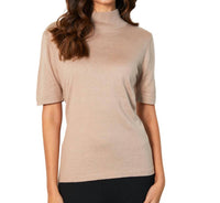 Short Sleeve Mock Neck Top