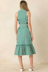 Prosperina - Lourdes Stripe Cotton Midi Dress