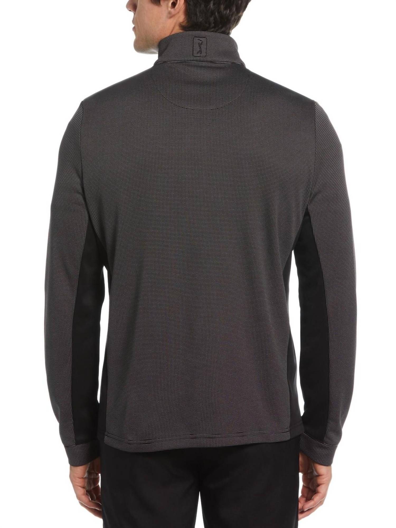 Pga Tour - Men's Micro Jacquard Quarter Zip Golf Jacket
