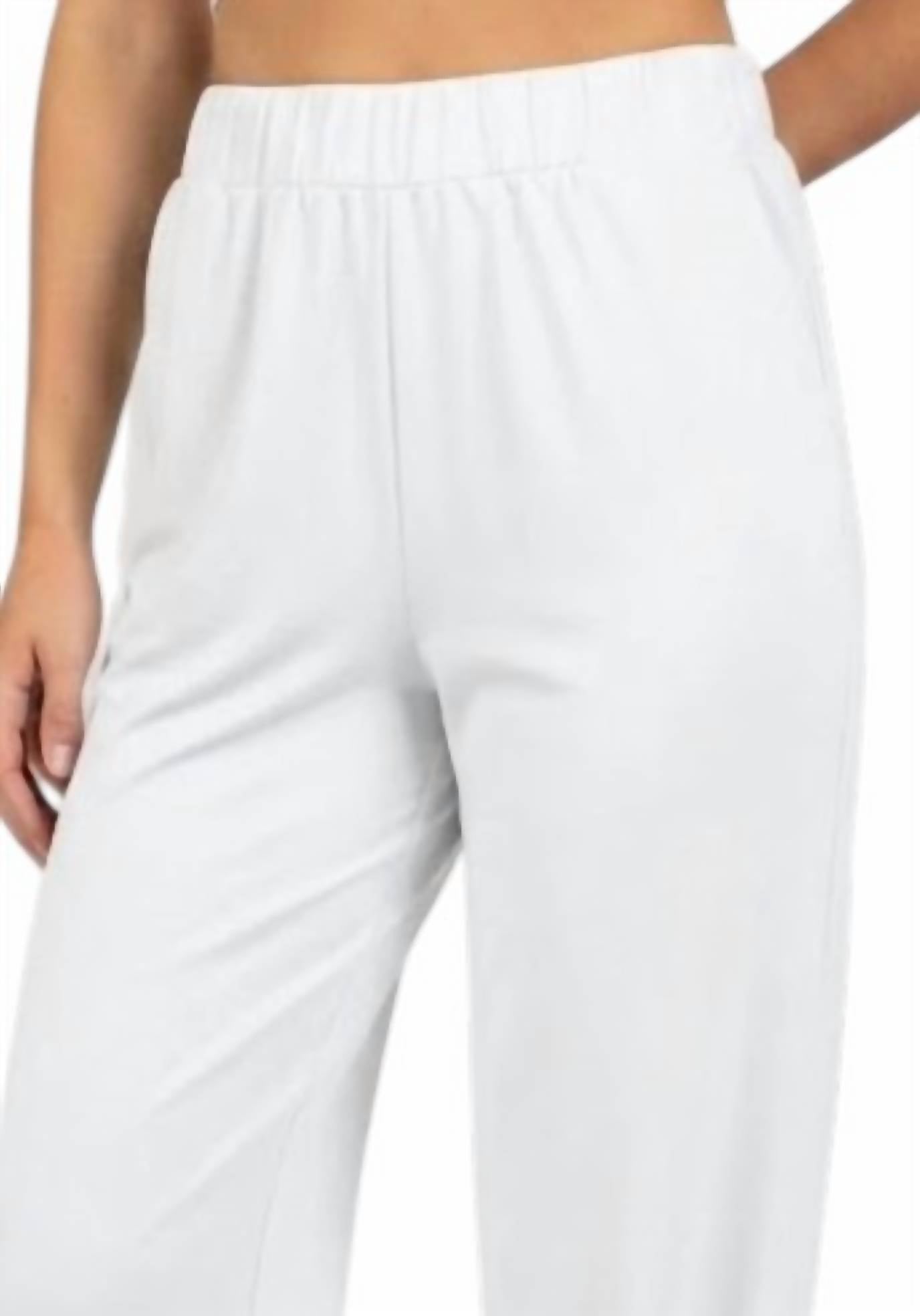 Les Amis - Wide-Leg Lounge Pants with Stretch Waistband