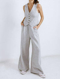 Flying Tomato - A Ponti Knit V-neck Vest