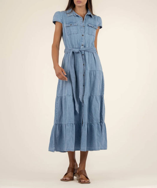 Kut From The Kloth - Juno Cap-sleeve Maxi Shirtdress