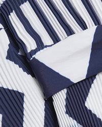 Milly - Women's Liv Patchwork Chevron Pleated Dress