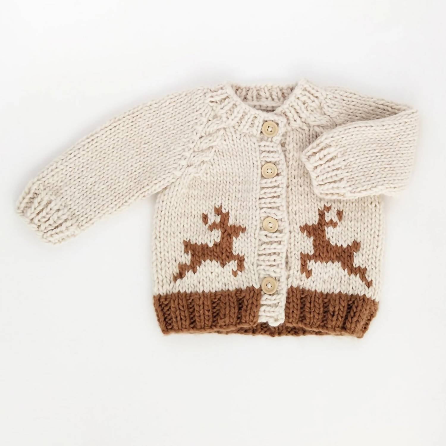 Huggalugs - Baby Girls Or Boys Oh Deer Sweater