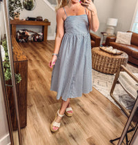 Hyfve - A Charming Striped Midi Dress