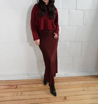 NIA Ravello Skirt in oxblood - women's skirt - view 4