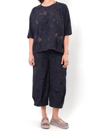 M. & Kyoko - Patterned Wide Leg Pants