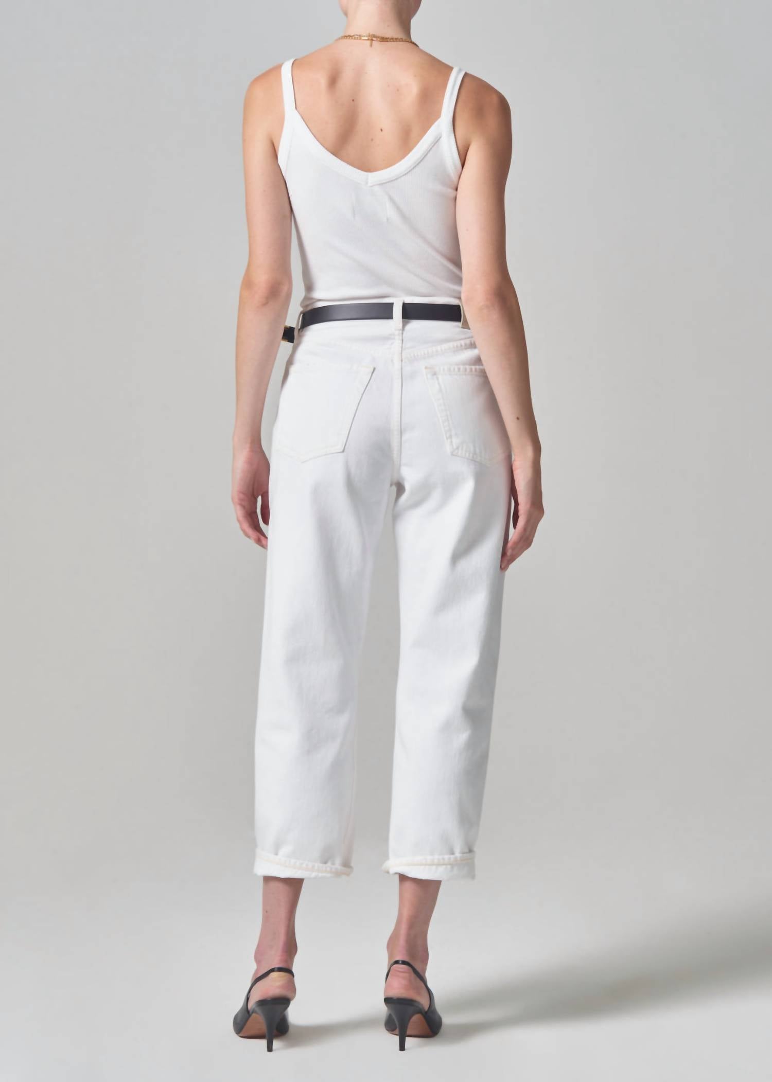 Dahlia Bow Leg Baby Roll Jeans