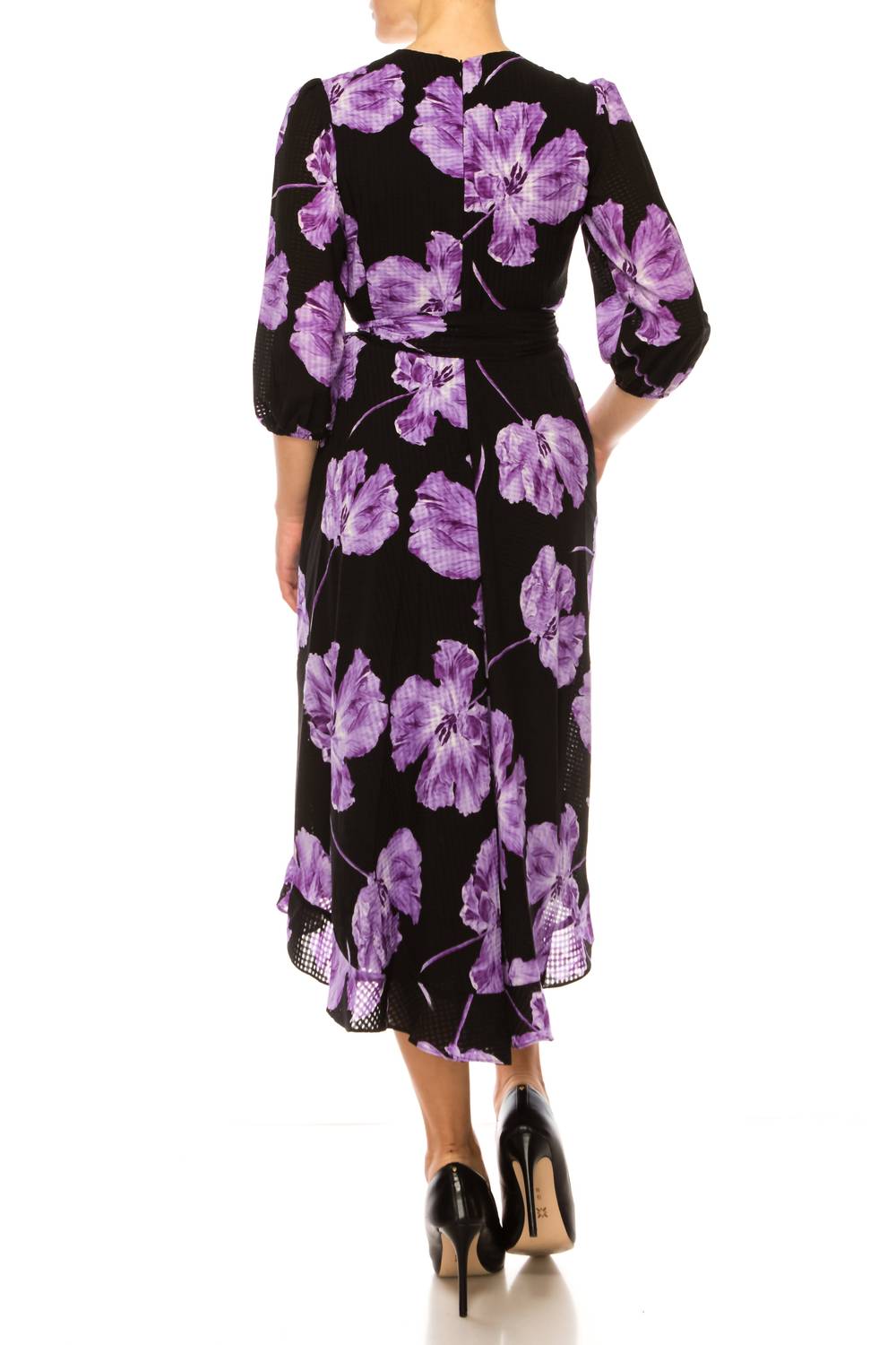 Maison Tara - Faux Wrap Floral Midi Dress