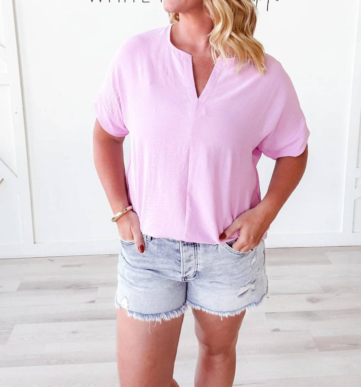 Zenana - Bernie Airflow Split Neck Top