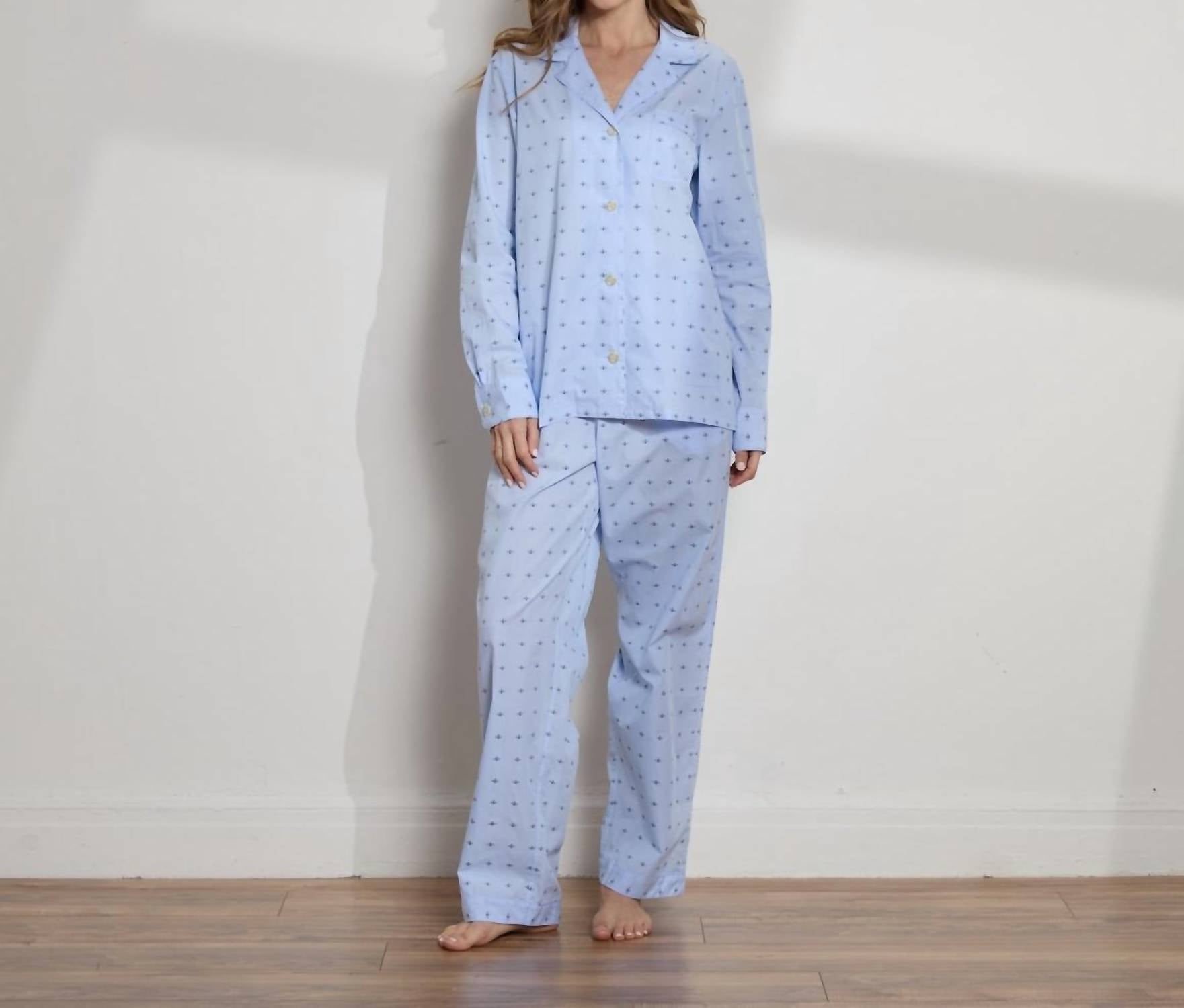 The Sleep Code - Women's Dobby Cotton Long Pj Set