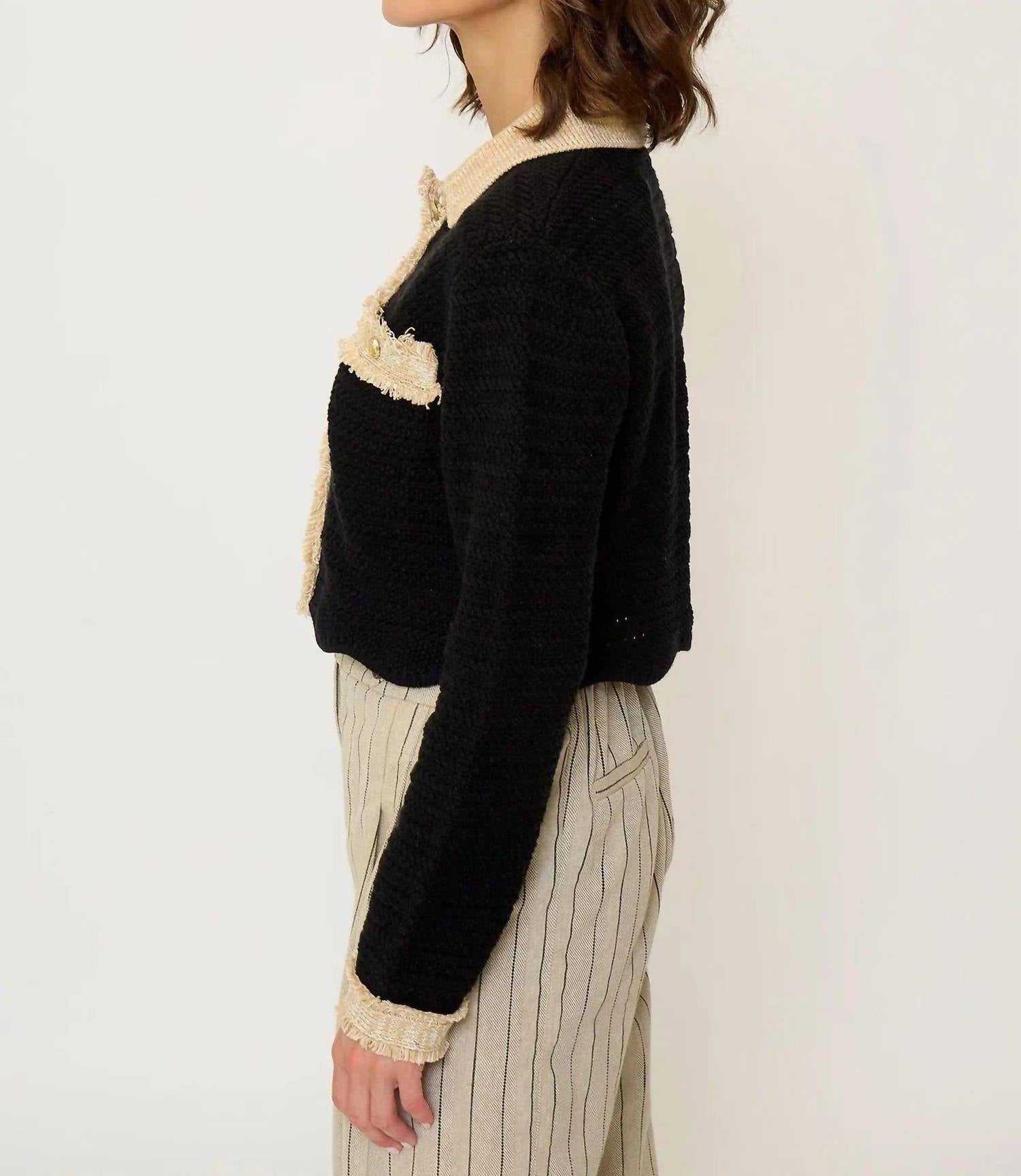 Central Park West - Rose Scallop Edge Sweater