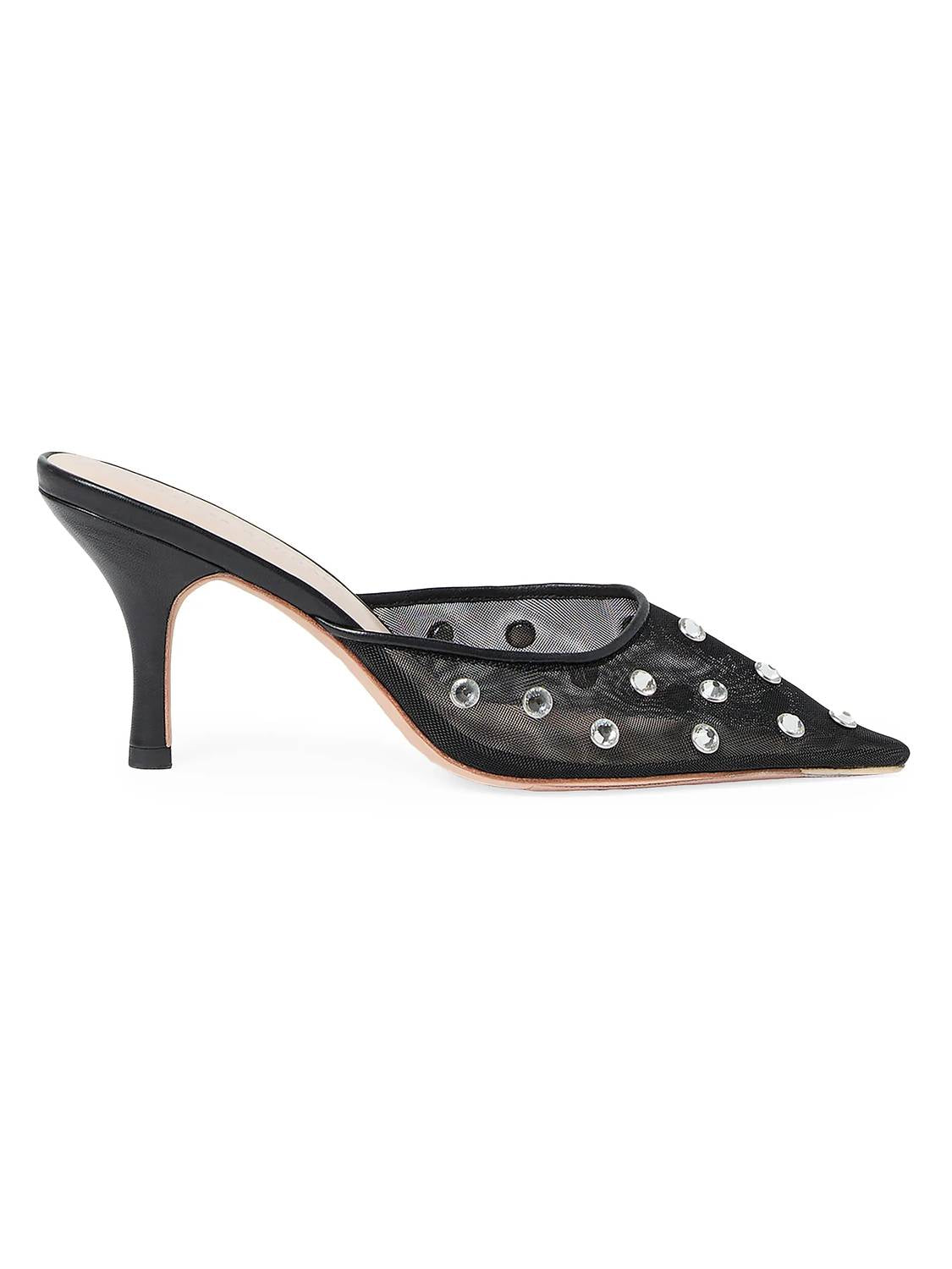 Loeffler Randall Women's Paloma Embellished Mesh Mules in black - women's shoe