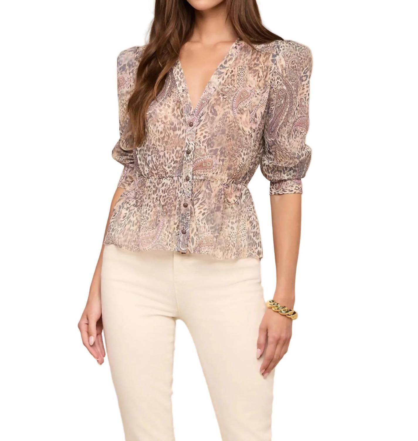 L'Agence - Suri Puff 3/4 Sleeve Top