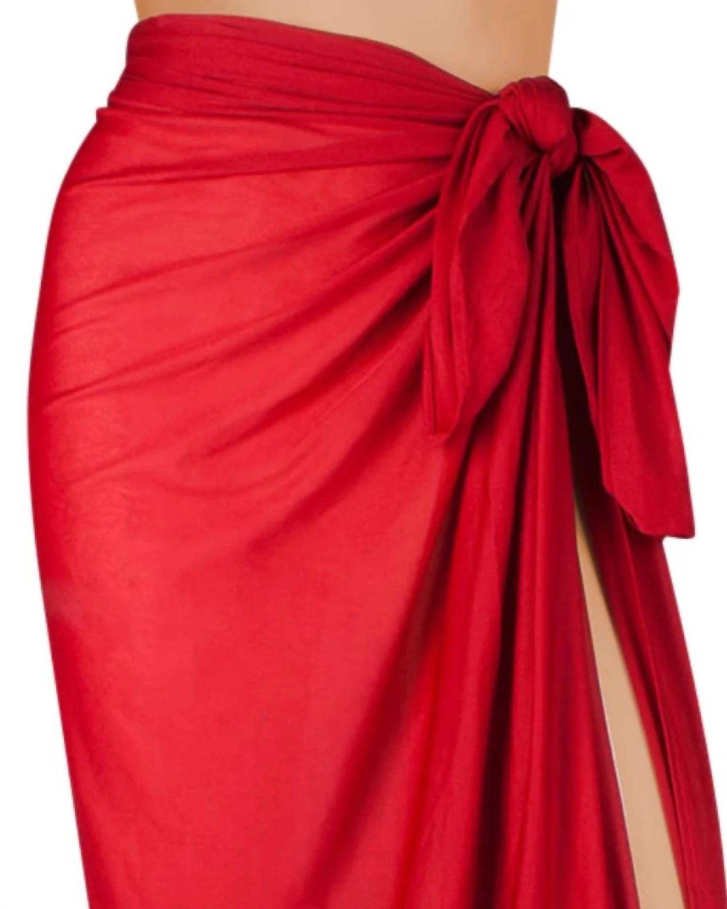 Miraclesuit Pareo Swimsuit Cover Up in red - women's swimwear - detail view
