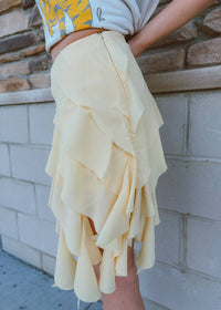 Better With Bubbli Ruffle Mini Skirt in butter yellow - women's skirt - view 4