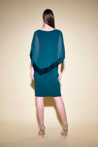 Joseph Ribkoff - Knee-length Pleated Sheath Dress