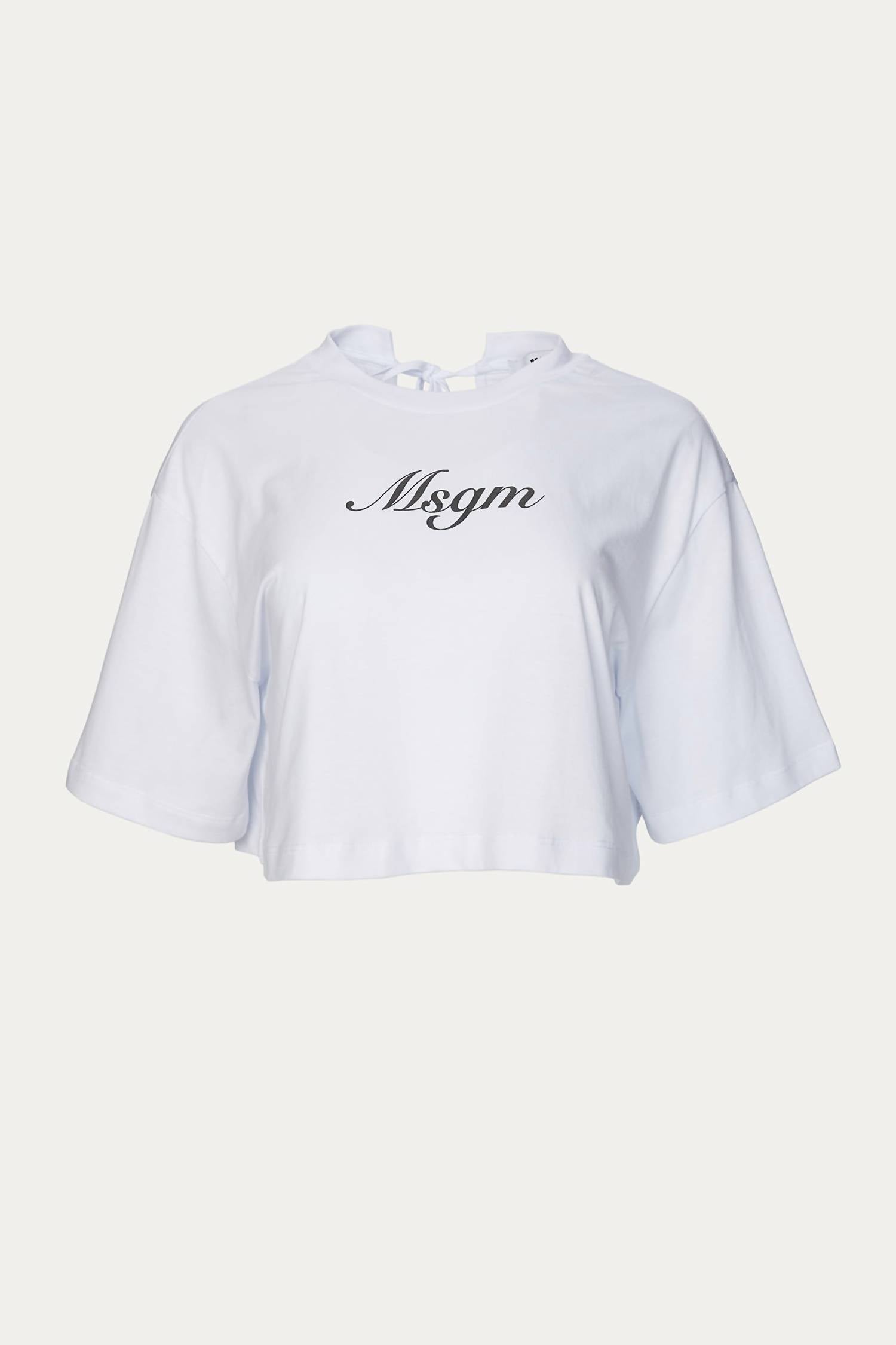 OPEN-BACK CROPPED T-SHIRT