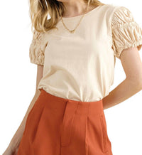 And The Why - In Your Eyes Puff Sleeve Top
