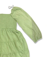 Rewind Women's Babydoll Top in green - women's blouse - detail view
