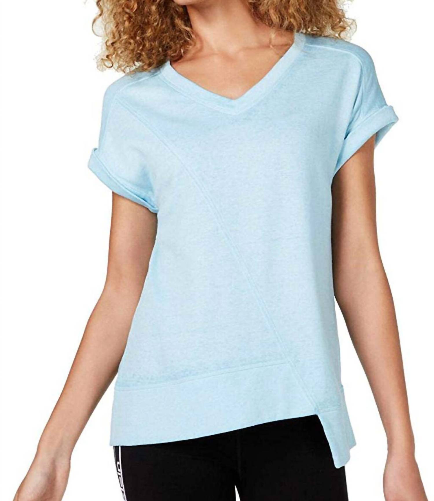 Calvin Klein - Activewear V Neck Fitness Asymmetrical Pullover T-shirt