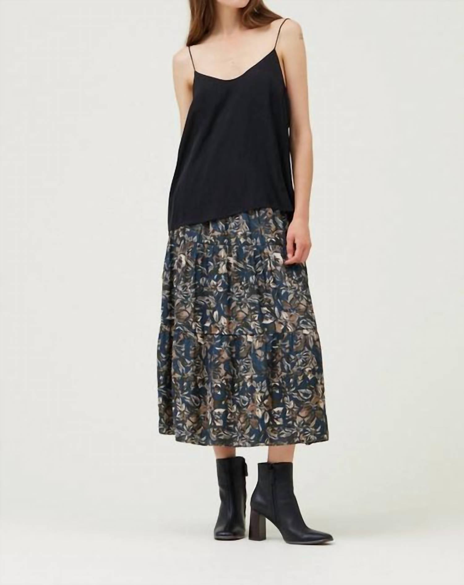 GRADE & GATHER Essential Satin Cami in black - women's shirt