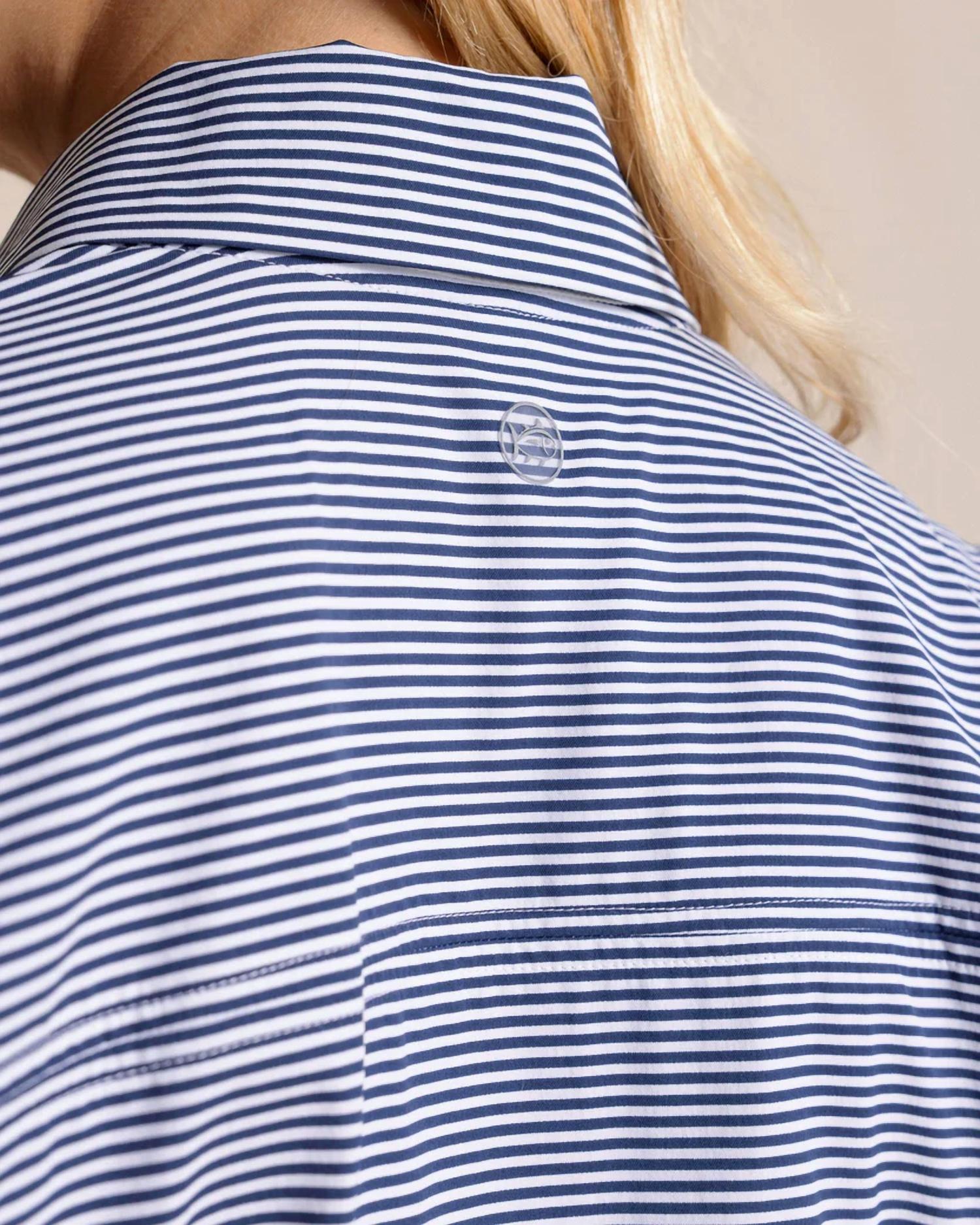 Southern Tide - Kira Half Zip Stripe Pullover Sweatshirt