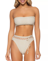 Isabella Rose Milan Bondi Bikini Bottom in beige - women's swimwear