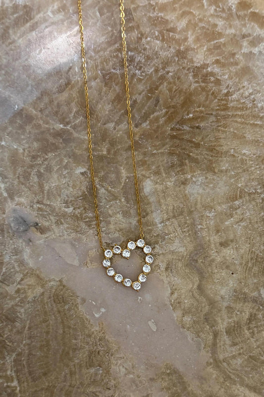 Chansuttpearls - Women's Diamond Heart Necklace
