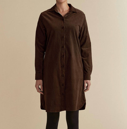 Cut Loose - Mini Cord Shirt Dress