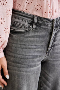 Judy Blue - Mid Rise Palazzo Split Back Yoke Jeans