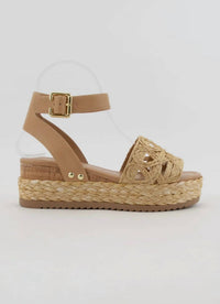 Ccocci - Women's Raffia Quarts Platform Sandals